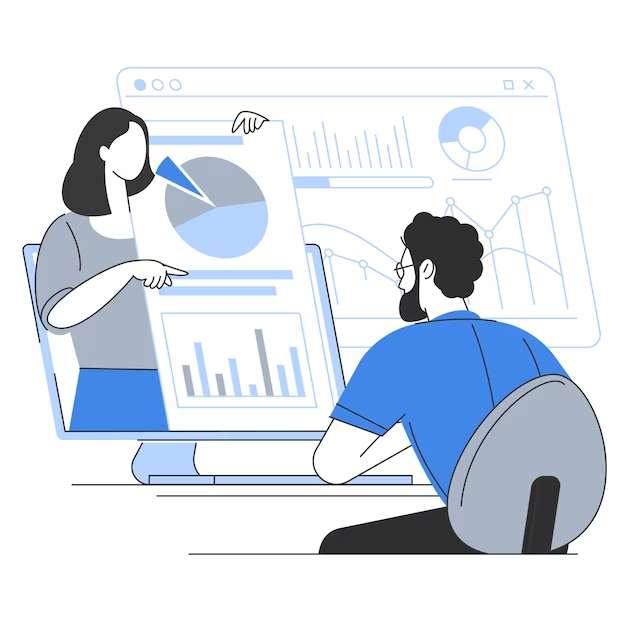 Equipe analisando dados